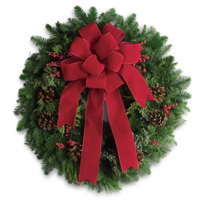 Classic Holiday Wreath - Same Day Delivery