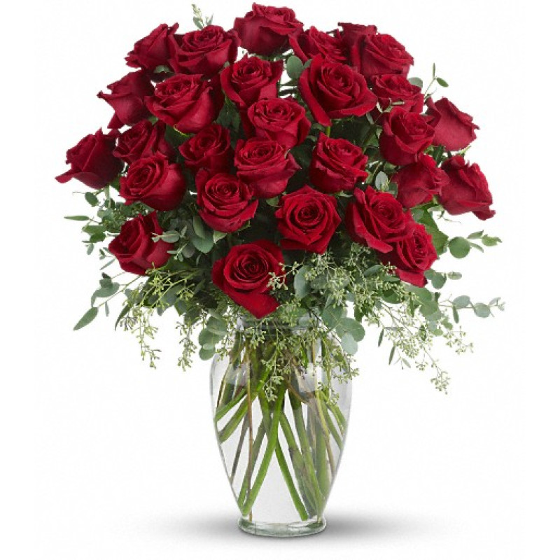 Forever Beloved - 30 Long Stemmed Red Roses - Same Day Delivery